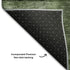 8' Fern Green Gray And Silver Geometric Washable Round Rug With UV Protection