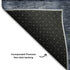 5' X 8' Navy Blue Silver And Charcoal Geometric Washable Area Rug With UV Protection