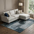 8' X 10' Teal Gray And Silver Geometric Washable Area Rug With UV Protection