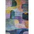 5' X 8' Blue Orange Pink And Purple Abstract Geometric Washable Area Rug With UV Protection