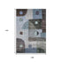 9' X 12' Blue Gray And Silver Geometric Washable Area Rug With UV Protection