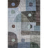 9' X 12' Blue Gray And Silver Geometric Washable Area Rug With UV Protection