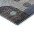 9' X 12' Blue Gray And Silver Geometric Washable Area Rug With UV Protection