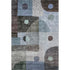 9' X 12' Blue Gray And Silver Geometric Washable Area Rug With UV Protection