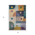 5' X 8' Green Teal Orange And Purple Geometric Washable Area Rug With UV Protection