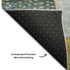 5' X 8' Green Teal Orange And Purple Geometric Washable Area Rug With UV Protection