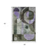 5' X 8' Olive Green Purple And Brown Geometric Washable Area Rug With UV Protection