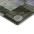 5' X 8' Olive Green Purple And Brown Geometric Washable Area Rug With UV Protection