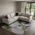 8' X 10' Olive Green Purple And Brown Geometric Washable Area Rug With UV Protection