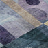 5' X 8' Blue Gold And Purple Abstract Geometric Washable Area Rug With UV Protection