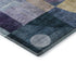8' X 10' Blue Gold And Purple Abstract Geometric Washable Area Rug With UV Protection
