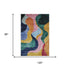 8' X 10' Green Orange Teal And Pink Abstract Washable Area Rug With UV Protection