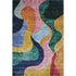 8' X 10' Green Orange Teal And Pink Abstract Washable Area Rug With UV Protection