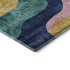 8' X 10' Green Orange Teal And Pink Abstract Washable Area Rug With UV Protection