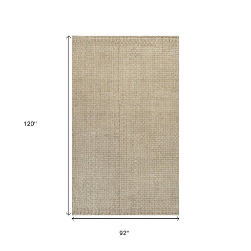 8' X 10' Ivory Jute Handmade Area Rug