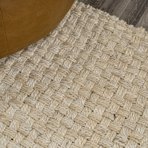 8' X 10' Ivory Jute Handmade Area Rug