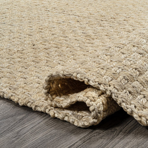 8' X 10' Ivory Jute Handmade Area Rug