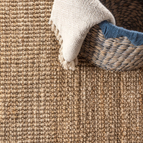 6' X 9' Natural Jute Handmade Area Rug