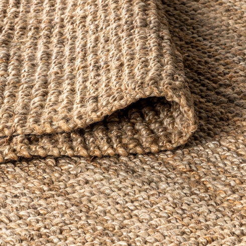 9' X 12' Natural Jute Handmade Area Rug With Fringe