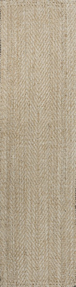8' Ivory Jute Handmade Runner Rug