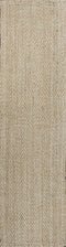 8' Ivory Jute Handmade Runner Rug