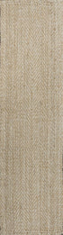 8' Ivory Jute Handmade Runner Rug