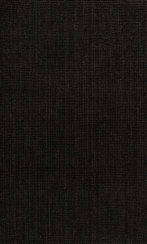 8' X 10' Black Jute Handmade Area Rug