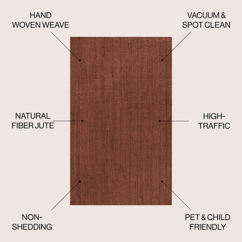 8' X 10' Jute Handmade Area Rug