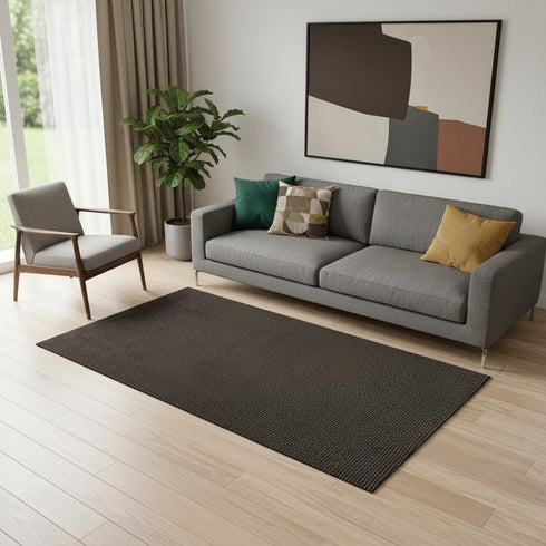 5' X 8' Brown Jute Handmade Area Rug