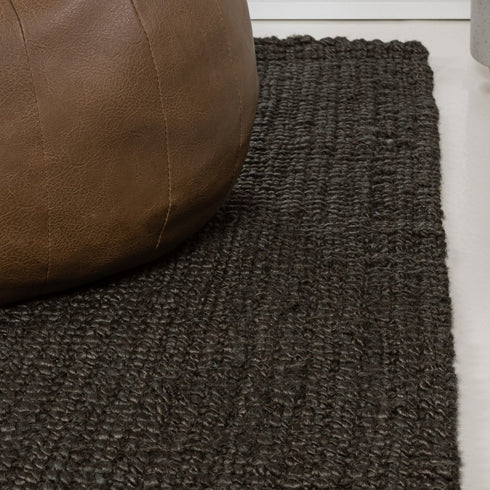 5' X 8' Brown Jute Handmade Area Rug