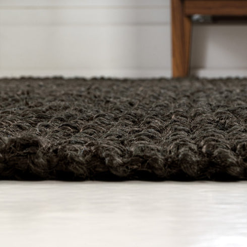 5' X 8' Brown Jute Handmade Area Rug