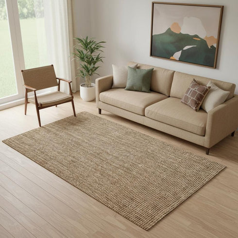 5' X 8' Natural Jute Handmade Area Rug