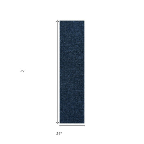 8' Navy Blue Runner Rug