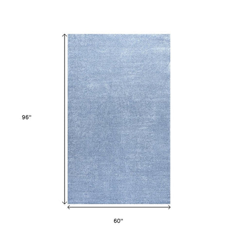 5' X 8' Blue Area Rug