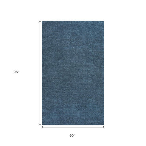 5' X 8' Turquoise Area Rug