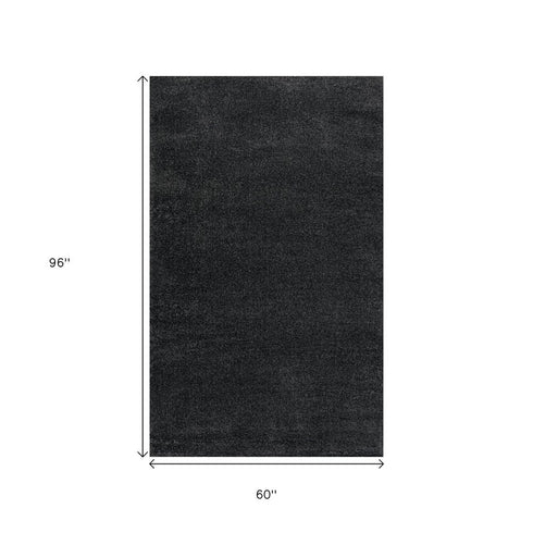 5' X 8' Black Area Rug