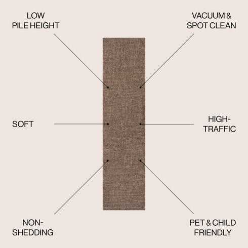 10' Brown Runner Rug