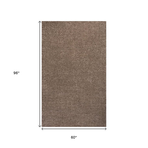 5' X 8' Brown Area Rug