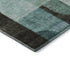 5' X 8' Brown Blue And Green Abstract Geometric Washable Area Rug With UV Protection