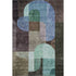 8' X 10' Brown Blue And Green Abstract Geometric Washable Area Rug With UV Protection