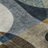 8' X 10' Blue Gold And Beige Abstract Geometric Washable Area Rug With UV Protection