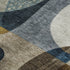 8' X 10' Blue Gold And Beige Abstract Geometric Washable Area Rug With UV Protection