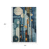 5' X 8' Blue Copper And Ivory Geometric Washable Area Rug With UV Protection