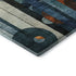 5' X 8' Blue Copper And Ivory Geometric Washable Area Rug With UV Protection