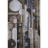 5' X 8' Brown Blue And Beige Geometric Washable Area Rug With UV Protection