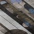 5' X 8' Brown Blue And Beige Geometric Washable Area Rug With UV Protection