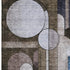 5' X 8' Brown Blue And Beige Geometric Washable Area Rug With UV Protection