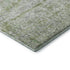 8' X 10' Artichoke Green And Gray Striped Washable Area Rug With UV Protection