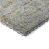 8' X 10' Copper Beige And Blue Striped Washable Area Rug With UV Protection