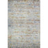 9' X 12' Copper Beige And Blue Striped Washable Area Rug With UV Protection